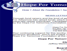 Tablet Screenshot of hopefortomorrowfoundationwny.org